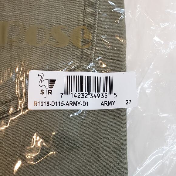 Sandrine Rose x Free People Army Green Skinny Jeans Size 27 - Picture 6 of 7